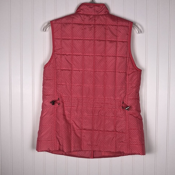 Croft & Barrow Pink w/Polka Dot Puff Vest Sz Small - Picture 6 of 9